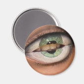 Groene ogen mond magneet (Voorkant / Achterkant)