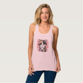 Groene Ogen T-Shirt voor Vrouwen met Kat (Volledige Voorkant)