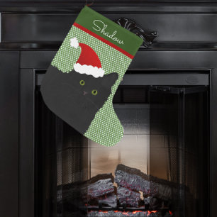 Groene Ogen van de Kat van het Haar van de Grote Kerstsok