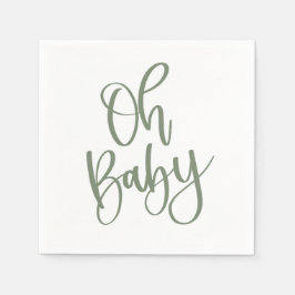 Groene Oh Baby Papier servetten