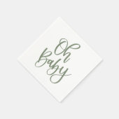 Groene Oh Baby Papier servetten (Hoek)