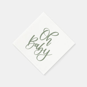 Groene Oh Baby Papier servetten