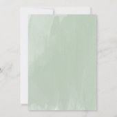 Groene Oh Baby Shower Moderne Script Kaart (Achterkant)