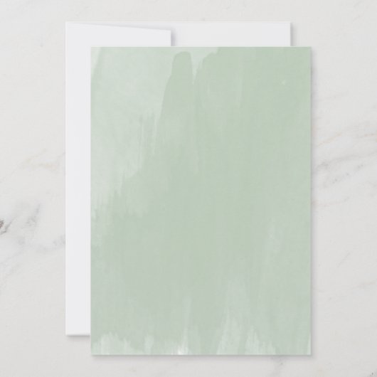 Groene Oh Baby Shower Moderne Script Kaart (Achterkant)