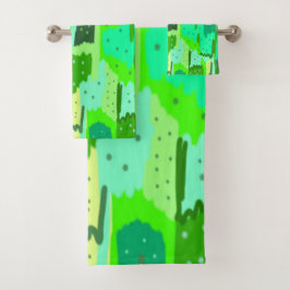 Groene olie bad handdoek