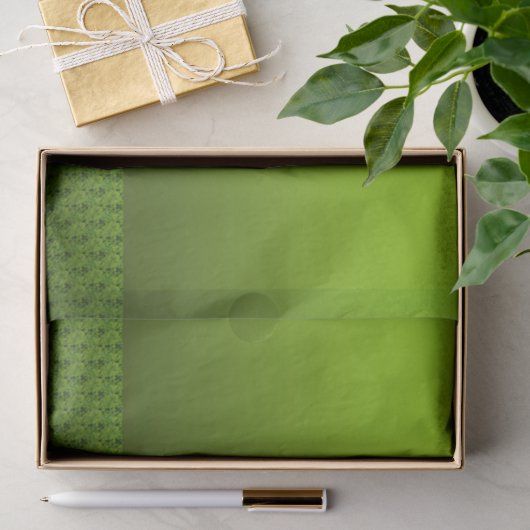 Groene olie tissuepapier (Geschenk)