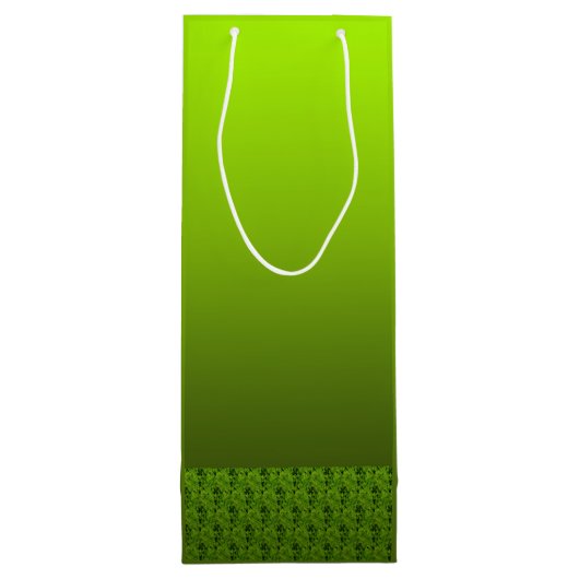 Groene olie wijn cadeautas (Achterkant)
