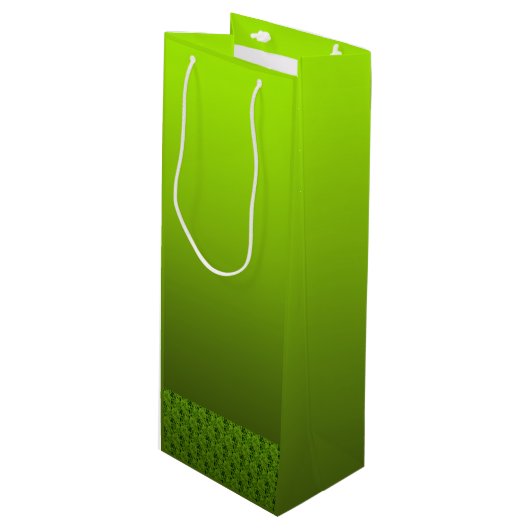 Groene olie wijn cadeautas (Voorkant Gekanteld)