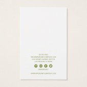 Groene olierijbossen — Ketting Visitekaartje (Achterkant)