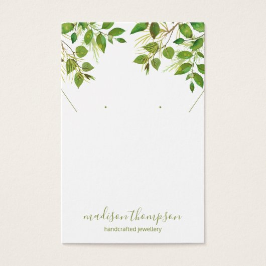 Groene olierijbossen — Ketting Visitekaartje (Voorkant)