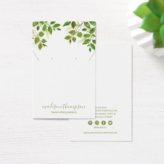 Groene olierijbossen — Ketting Visitekaartje (Bureau)