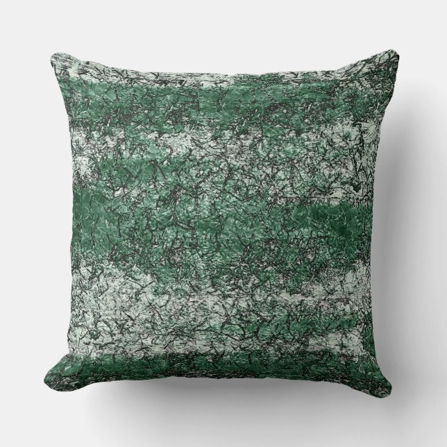 Groene oliestextuur op stokken en pluis kussen (Voorkant)