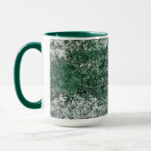 Groene oliestextuur op stokken en pluis mok (Links)