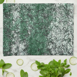 Groene oliestextuur op stokken en pluis theedoek