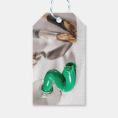 Groene olieverf cadeaulabel (Voorkant)