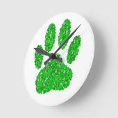 Groene olievlek afdrukken ronde klok (Hoek)