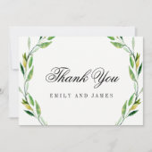 Groene olievlek bedankt kaarten (Voorkant)