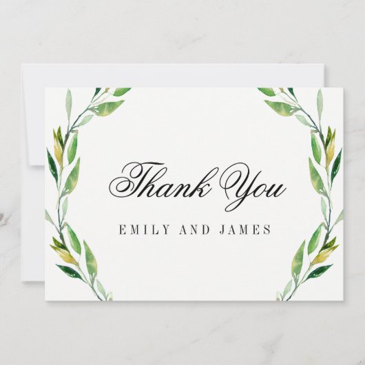 Groene olievlek bedankt kaarten (Voorkant)