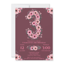 Groene olievlek Grote 3e verjaardag Girl Pink Flow