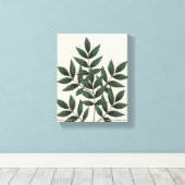 Groene olievlek III | PLANTEN Canvas Afdruk (Insitu (Houten vloer))