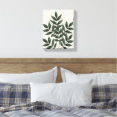 Groene olievlek III | PLANTEN Canvas Afdruk (Insitu (Slaapkamer))