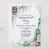 Groene olievlek in de Paarse Floral Kaart (Voorkant)