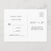 Groene olievlek met botanische bruiloft RSVP Uitnodiging Briefkaart (Achterkant)