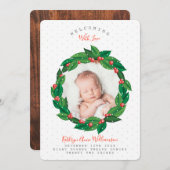 Groene olievlek met weelderige aanmaning aankondiging (Voorkant / Achterkant)