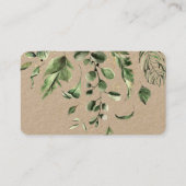 Groene olievlek Website RSVP Mini Visitekaartje (Achterkant)