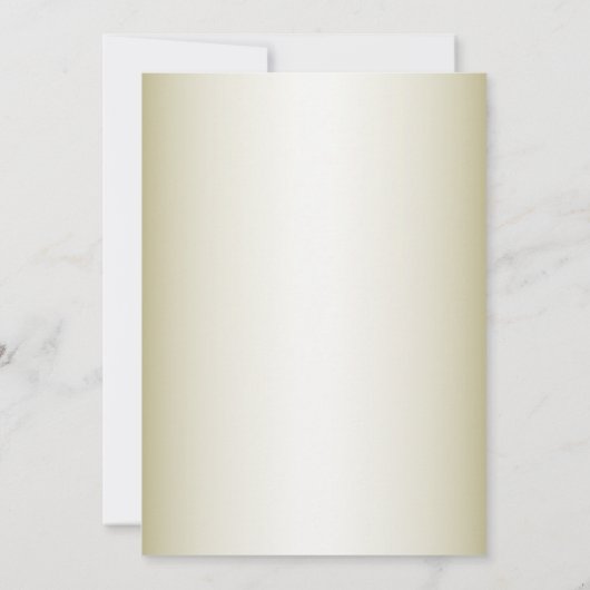 Groene olievlek Witte Floral Golden Kaart (Achterkant)