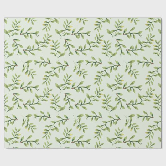 Groene olievlekken cadeaupapier (Vlak)