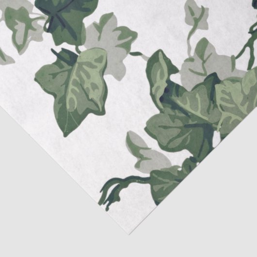 Groene olievlekken en wijnstokken ontkoppelen tissuepapier (Detail)