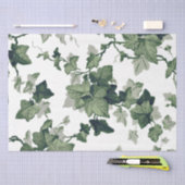 Groene olievlekken en wijnstokken ontkoppelen tissuepapier (Craft)