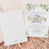 Groene Olifant Baby Shower Kaart