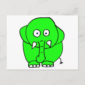 Groene olifant briefkaart