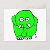 Groene olifant briefkaart (Voorkant)