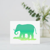 Groene Olifant Briefkaart (Staand voorkant)
