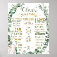 Groene Olifant Verjaardag Mijlpaal Geboorte Stats