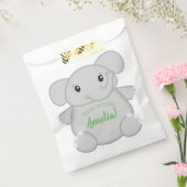 Groene Olifant Verjaardagsfeestje Bedankzakje (Gezegeld)