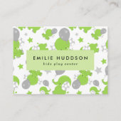 Groene olifanten, Kinder speelcentrum, activiteite Visitekaartje (Voorkant)