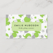 Groene olifanten, Kinder speelcentrum, activiteite Visitekaartje (Voorkant)