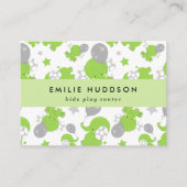 Groene olifanten, Kinder speelcentrum, activiteite Visitekaartje (Voorkant)