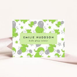 Groene olifanten, Kinder speelcentrum, activiteite Visitekaartje