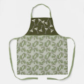 Groene Olijf & Martini glaspatroon  Schort (Voorkant)