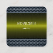 Groene olijf Roestvrij staal Metalen blik Vierkante Visitekaartje (Voorkant)