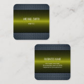 Groene olijf Roestvrij staal Metalen blik Vierkante Visitekaartje (Voorkant / Achterkant)