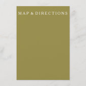 Groene Olijf Solid Color Trend Informatiekaartje (Voorkant)