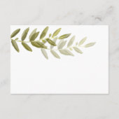 Groene Olijfblad Trouw Ontvangstkaarten Informatiekaartje (Achterkant)