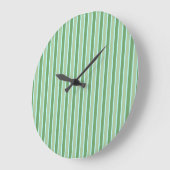 Groene Olijfblauwe Stripe wandklok (Hoek)
