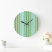 Groene Olijfblauwe Stripe wandklok (Huis)